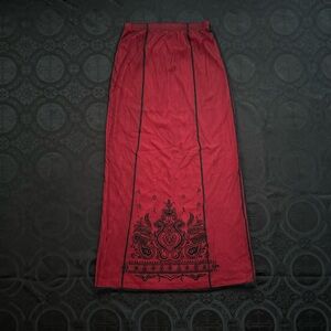 vintage goth mesh overlay maxi skirt